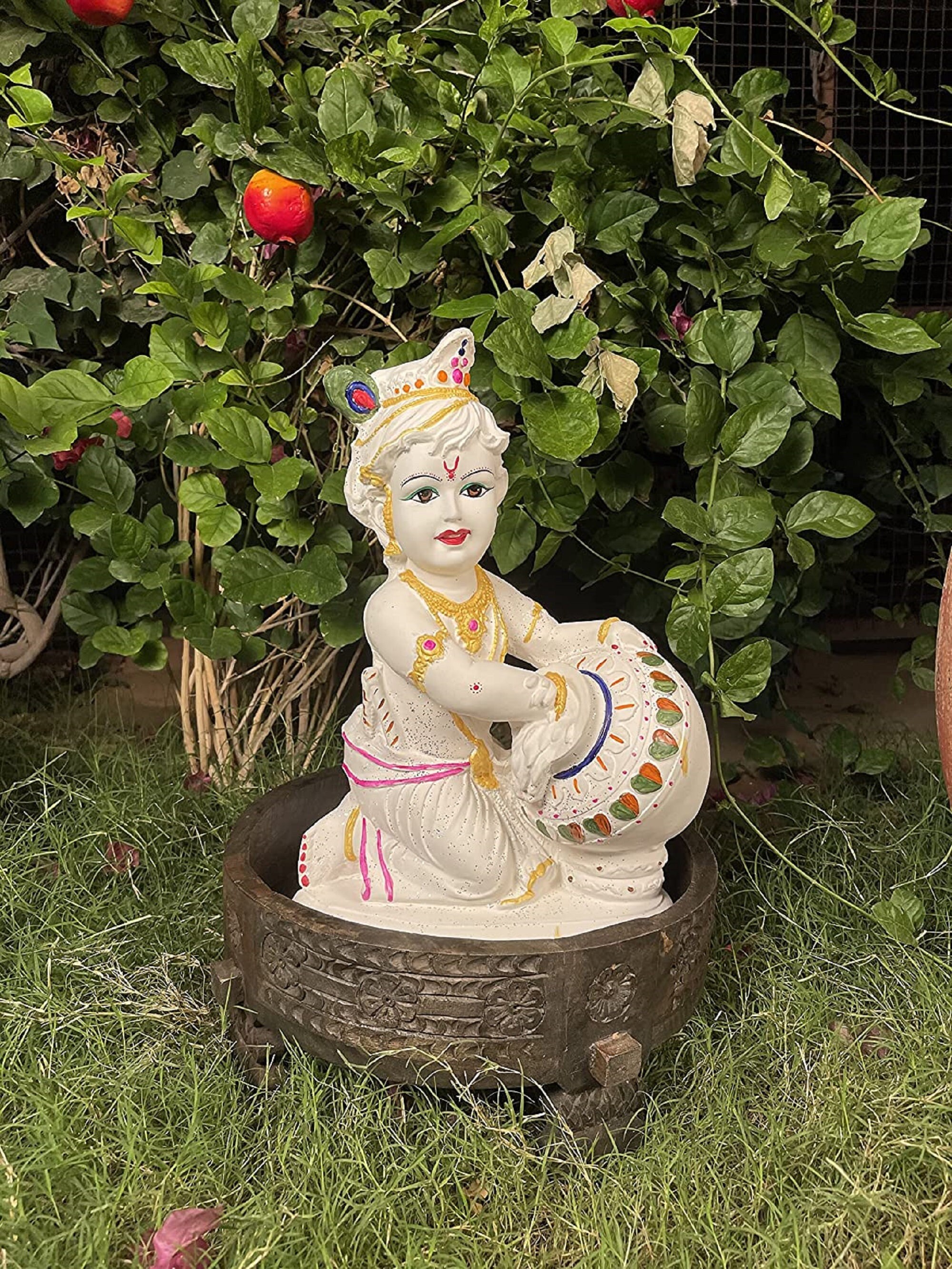 Handmade Round Coffee Table With Fruit Storage Wooden Carved Etsy