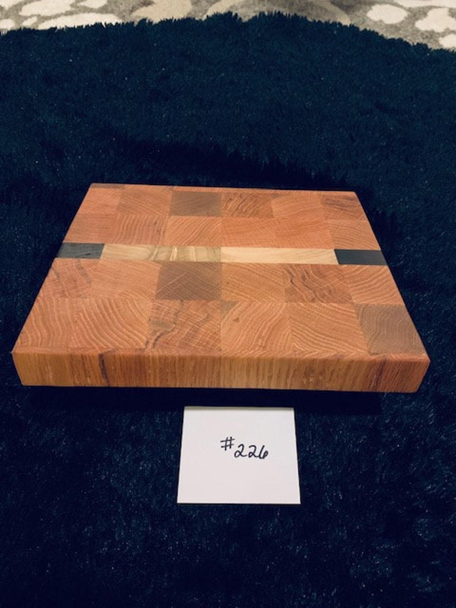 End Grain Cutting Board Red Oak Poplar Black Walnut Etsy