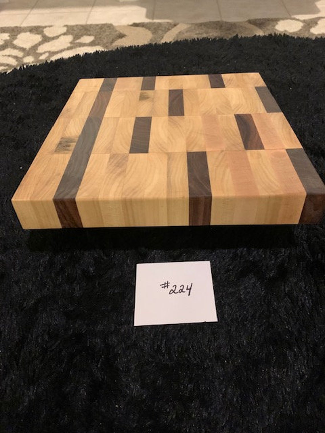 End Grain Butcher Block Poplar Black Walnut Red Oak Etsy