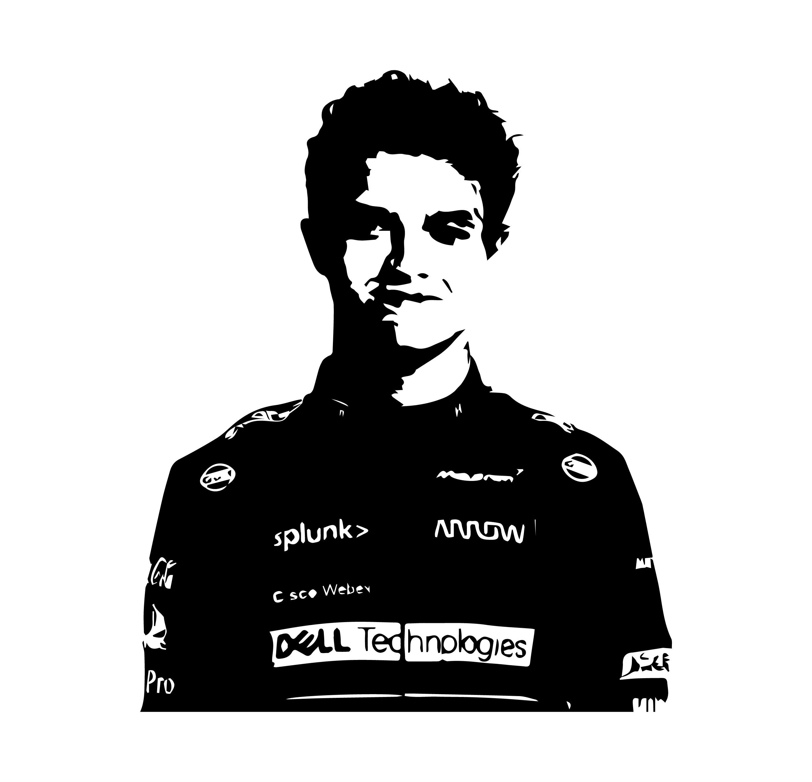 Lando Norris Inspired SVG / PNG Vector F1 Mclaren | Etsy UK