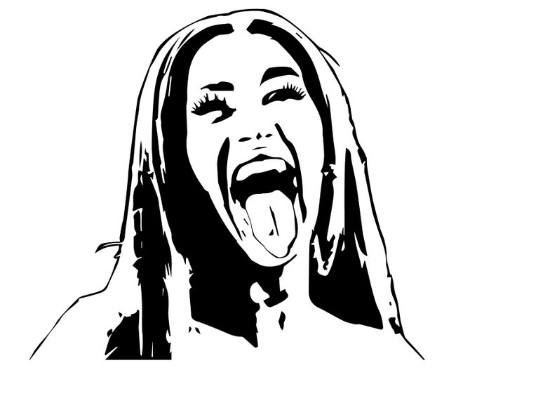 Cardi B inspired SVG / PNG Vector Clip Art | Etsy