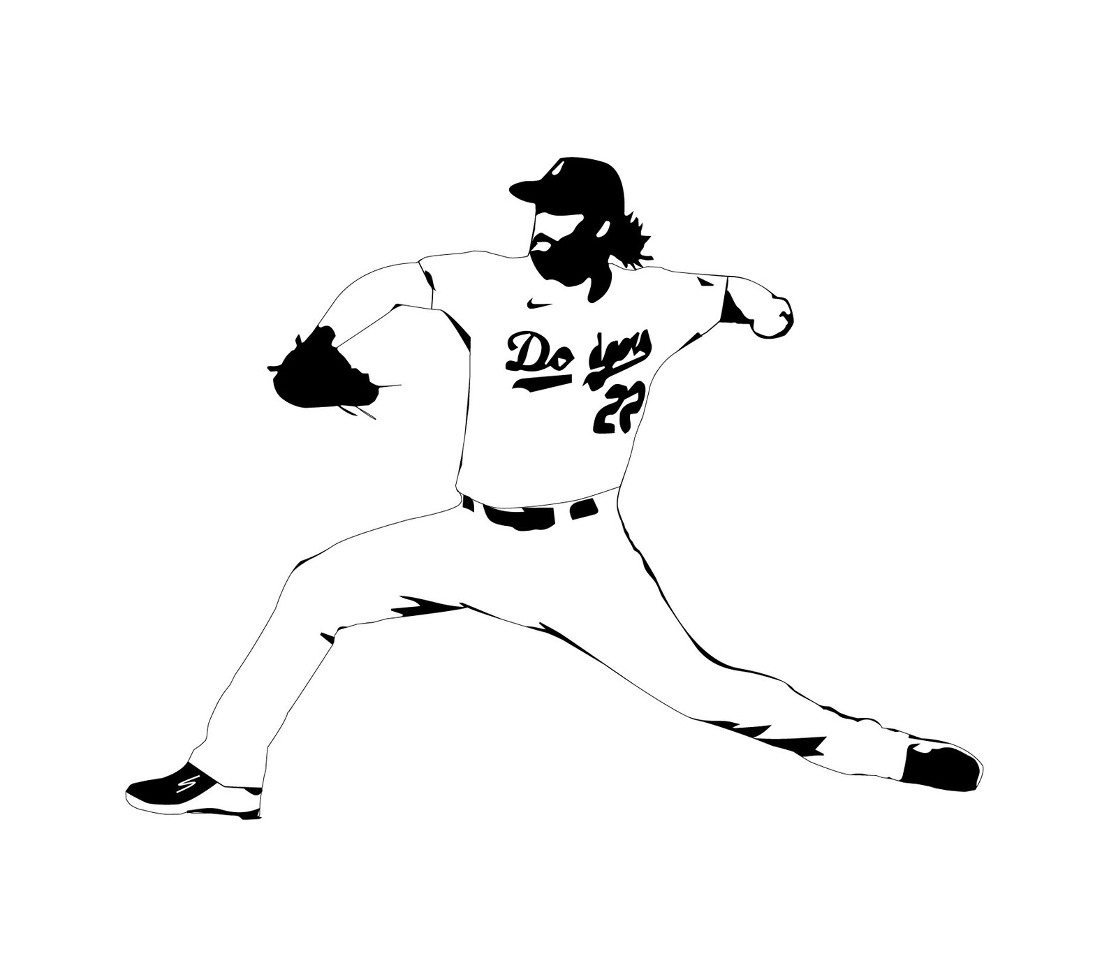 Clayton Kershaw inspired SVG / PNG Vector Dodgers Clip art | Etsy