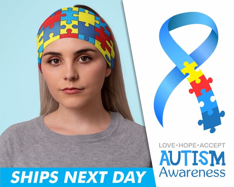 Autism Awareness Face Mask, Puzzle Neck Gaiter, Balaclava, Head Band,protection, Lightweight
