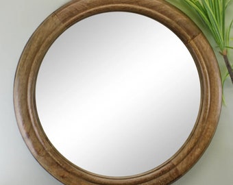 Round Wood Mirror Uk, Round Wood Framed Bathroom Mirrors Uk