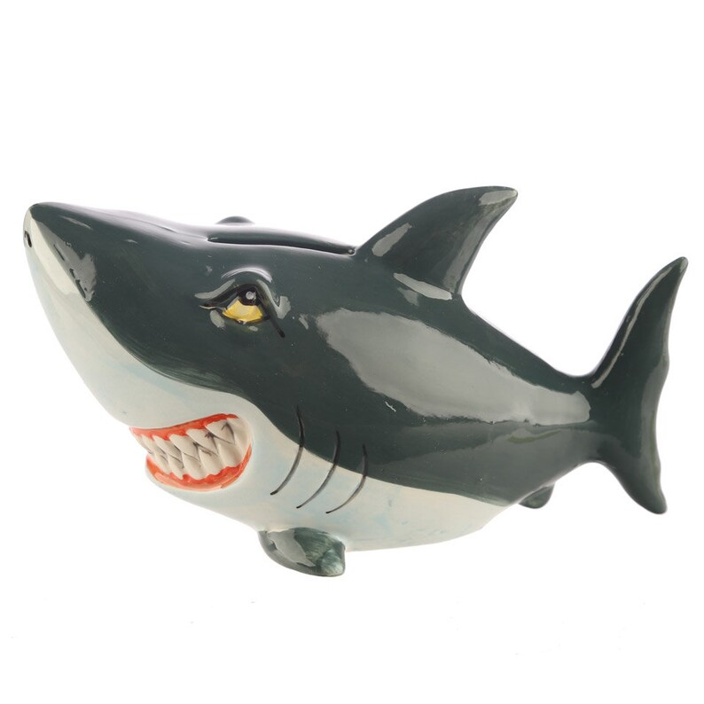 Novelty Ceramic Shark Money Box Etsy