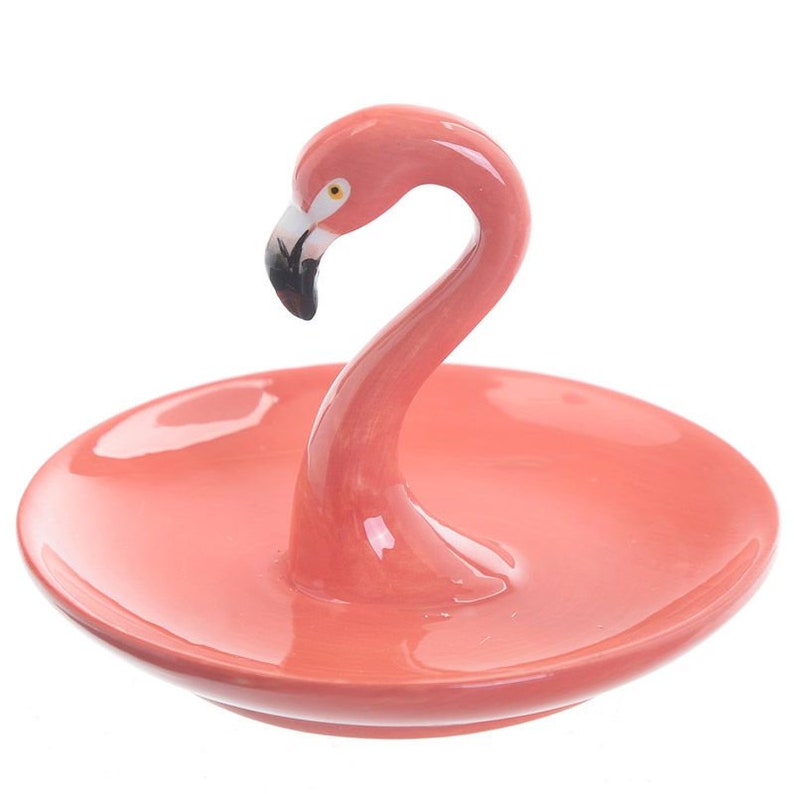 Flamingo Trinket Tray Jewellery Ring Holder Etsy