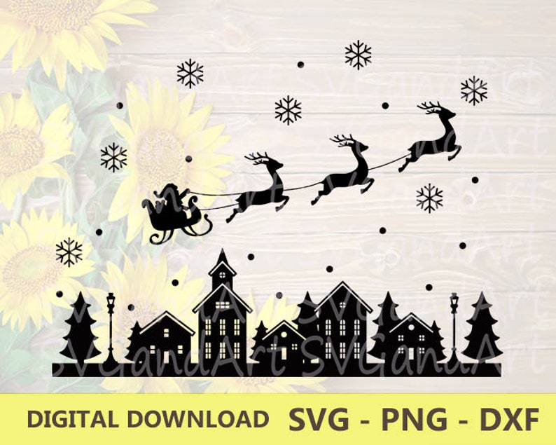 Christmas Village SVG Cut Files | Etsy