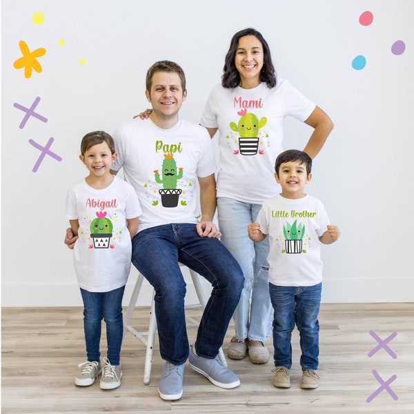 Cactus Family Shirts Cactus Birthday Girl Boy Party Latin Party Cactus Family Shirts 5 de Mayo Matching Custom Personalized Birthday Custom