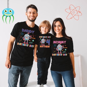 Robot Family Shirts Matching Family Birthday Shirts Robot Birthday Shirt Robot Birthday Boy or Girl Custom Personalized Age Robot Party