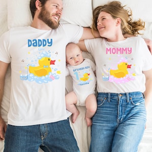 Duckie Birthday Shirt Rubber Duck Family Shirt Dad Brother Mom of the Birthday Boy Birthday Girl Bubbles Bathtub Duckies Matching Custom