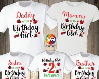 Ladybug Birthday Girl Shirt Personalized Birthday Girl Shirt