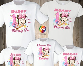 minnie mouse first birthday shirt decal