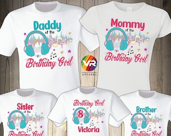 Musical Birthday shirts, Musical Family t-shirt, Music Notes shirts, Birthday Family shirts, Musical Birthday Party, Musical Birthday Colors