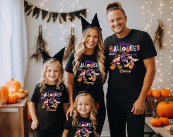 Halloween Family Shirts Disney Matching Family Personalized Halloween Shirts Pumpkin Disney Family Trip Disneyworld Mickey Minnie Halloween