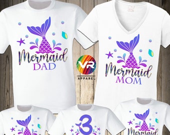 Mermaid Shirts Sweatshirt Sequin Patch Mermaid Tail Mermaid Party Pastel Mermom Mermama Costume Birthday Womens Top