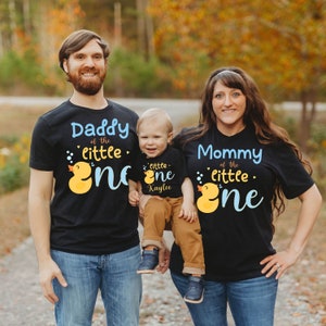 Duckie Birthday Shirt Rubber Duck Family Shirt Little One Dad Brother Mom of the Birthday Boy One Year Bubbles Bathtub Duckies Matching