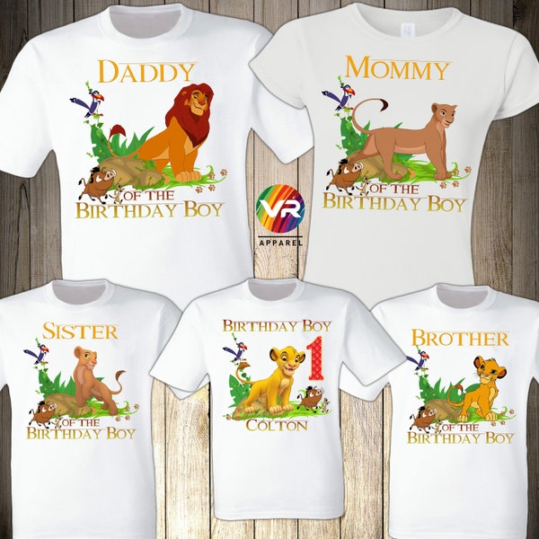 Lion King Family Birthday Shirt, Family matching shirt, Lion King birthday party shirt, Personalized birthday shirt, Simba Birthday Tee