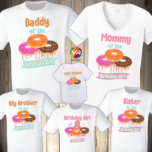 Donut Family Shirts Donuts Birthday Girl Sprinkles Cute Pink Cupcake ...