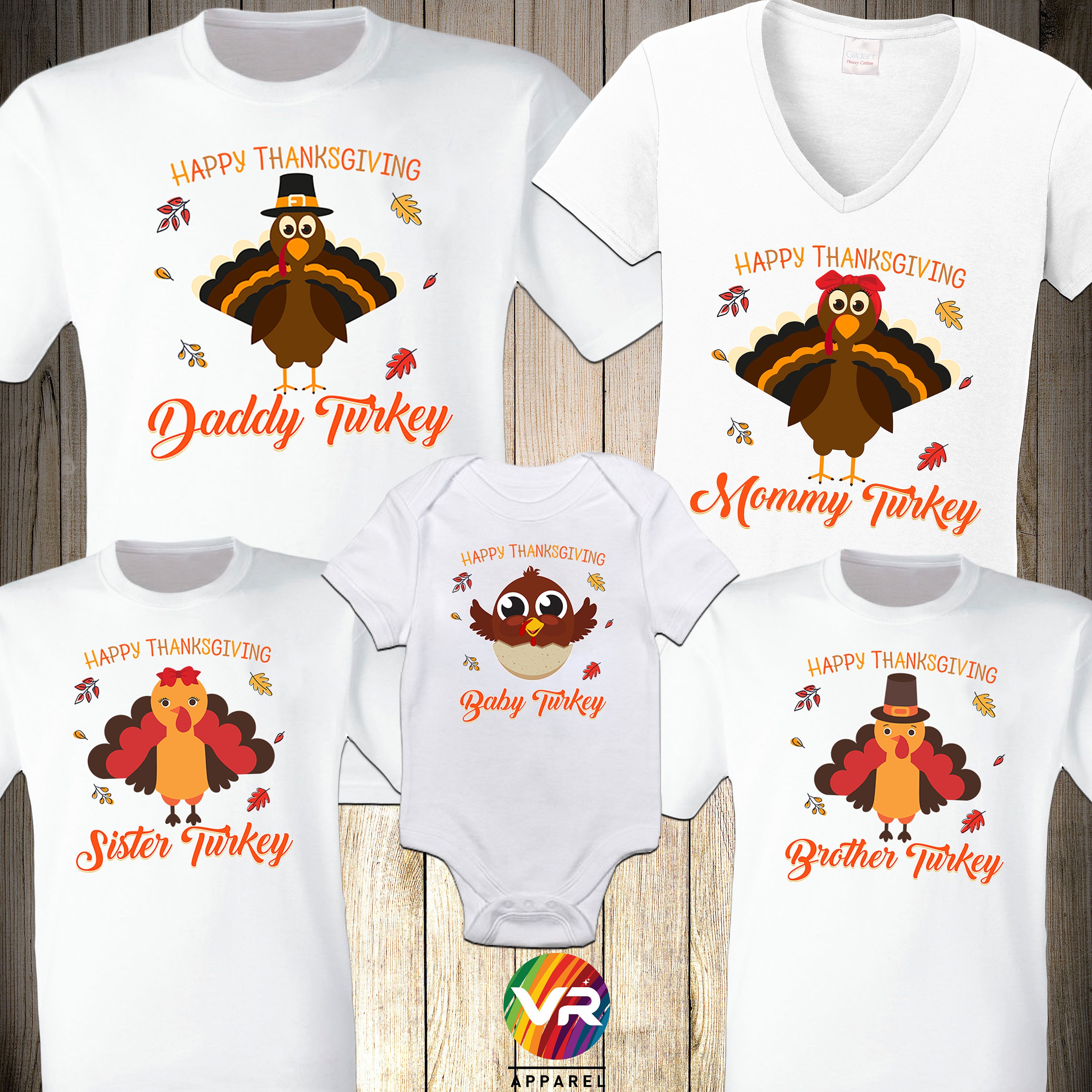 Thanksgiving Family Shirts Turkey 