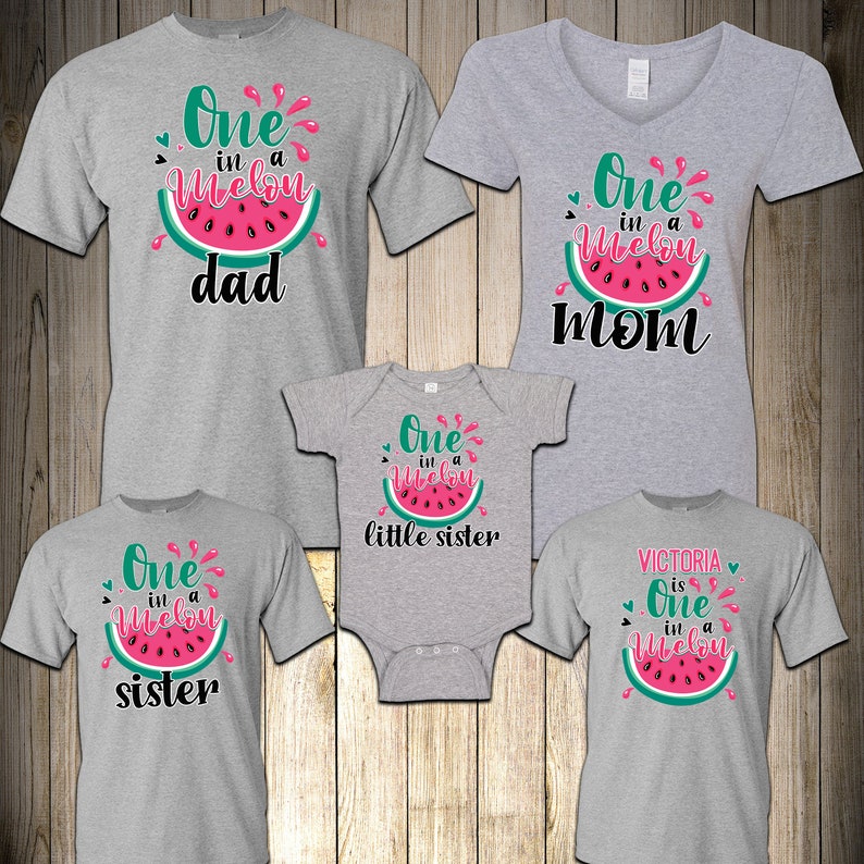 one in a melon parent shirts