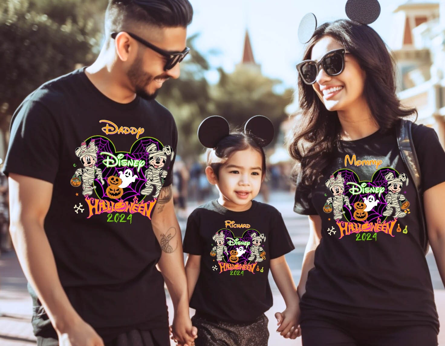 Camisas familiares de Halloween Disney Matching Family Camisas personalizadas de Halloween Pumpkin Disney Family Trip Mickey Minnie Disneyworld Shirt Etsy Mexico