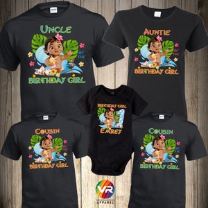 Moana Birthday Shirts Matching Birthday Birthday Girl shirt Baby Moana Family Birthday Shirt Personalized shirt Custom Moana Mom Dad Sister