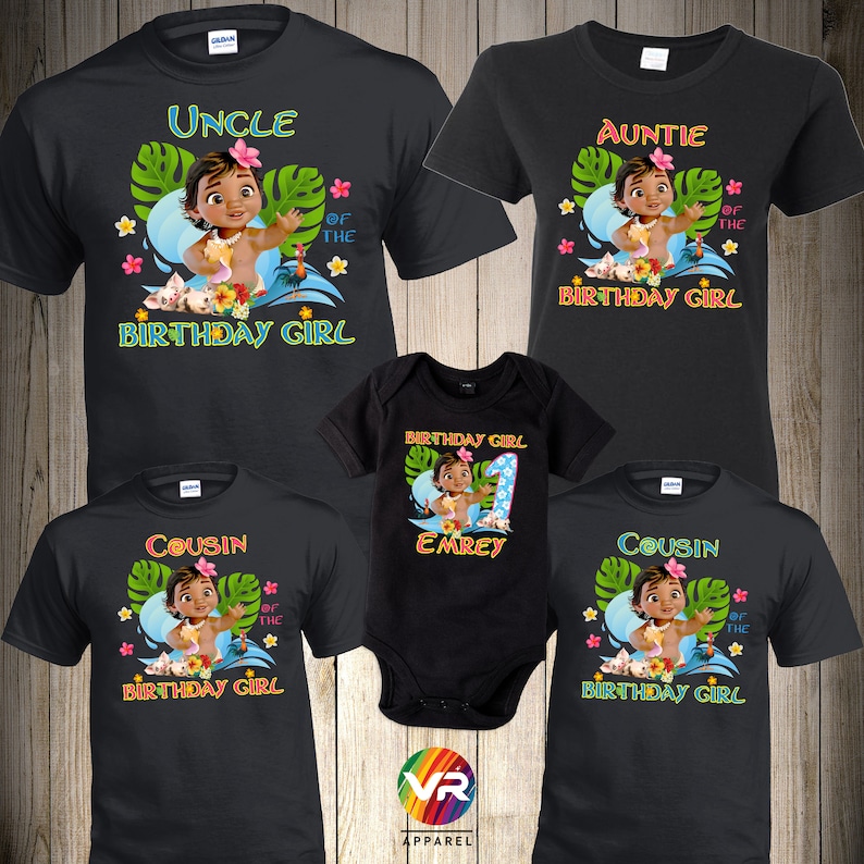Moana Birthday Shirts Matching Birthday Birthday Girl shirt Baby Moana Family Birthday Shirt Personalized shirt Custom Moana Mom Dad Sister