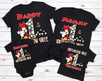 Minnie Family Shirts Minnie Mouse Birthday Shirt Mommy Dad Personalized Age Birthday Matching Custom Birthday Girl Minnie Mouse Disney Daisy