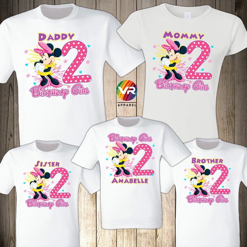 minnie mouse birthday shirts for mom and dad