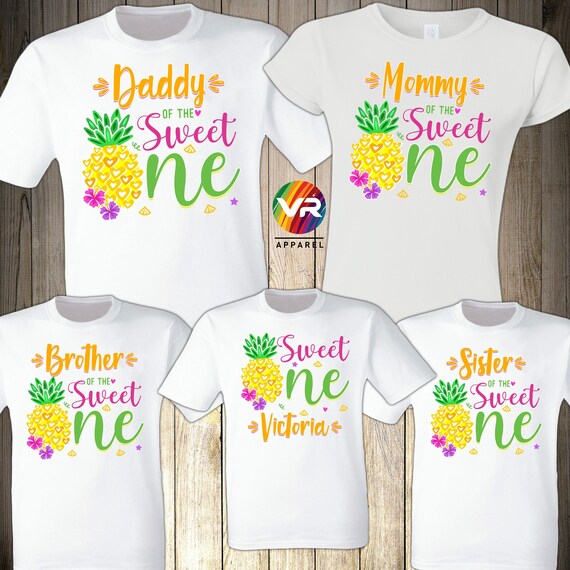 Pineapple 1st Birthday Matching Family 