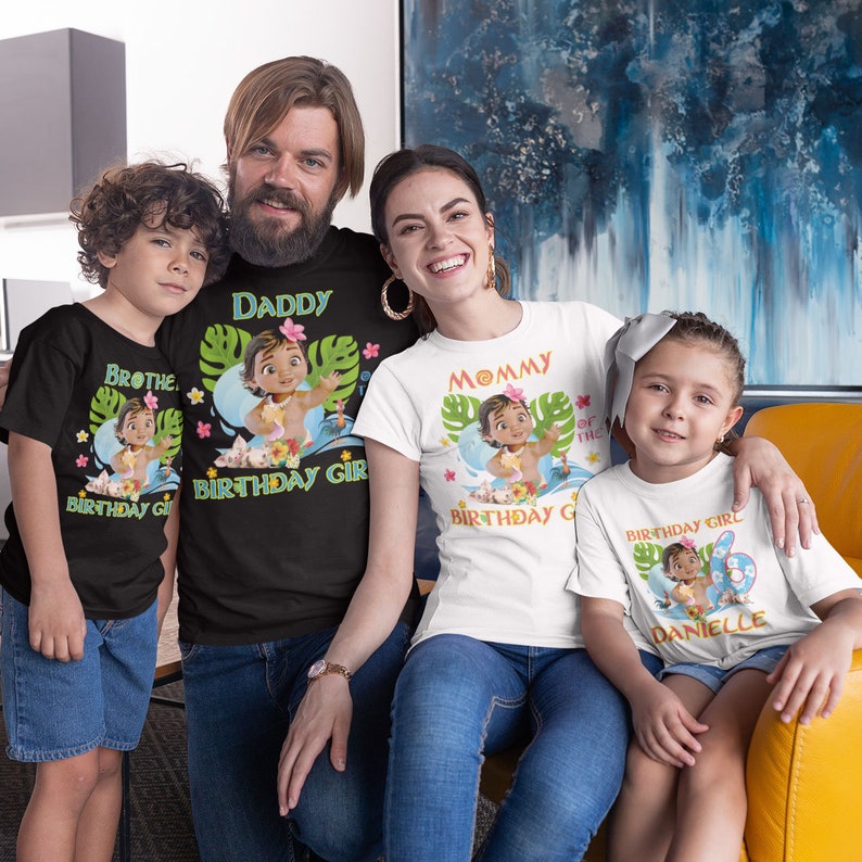 Moana Birthday Shirts Matching Birthday Birthday Girl shirt Baby Moana Family Birthday Shirt Personalized shirt Custom Moana Mom Dad Sister