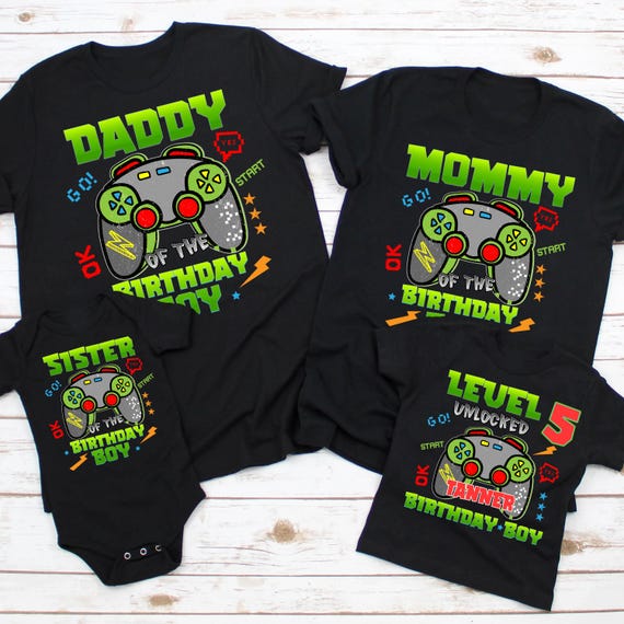 Gamer Birthday Boy Shirt Family Birthday Shirt Gaming Boy