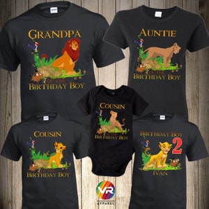 Lion King Family Birthday Shirt, Family Matching Shirt, Lion King ...