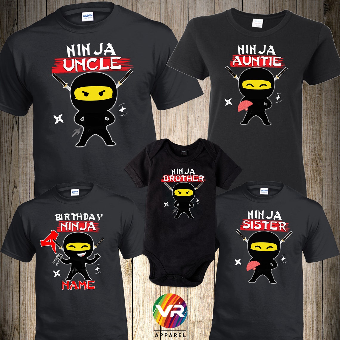 Ninja Birthday Shirt Kung Fu Ninja Birthday Family Shirts | Etsy