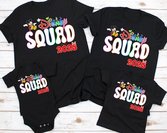 Disney Family Shirts Disney Squad Shirts for Family Disney Trip Matching Custom Personalized Shirts Family Vacation Disney Trip 2026 Squad