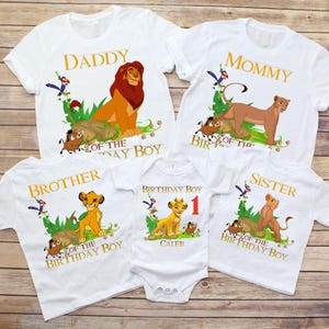 Lion King Family Birthday Shirt, Family matching shirt, Lion King birthday party shirt, Personalized birthday shirt, Simba Birthday Tee