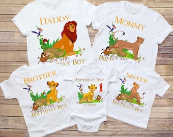 Lion King Family Birthday Shirt, Family matching shirt, Lion King birthday party shirt, Personalized birthday shirt, Simba Birthday Tee