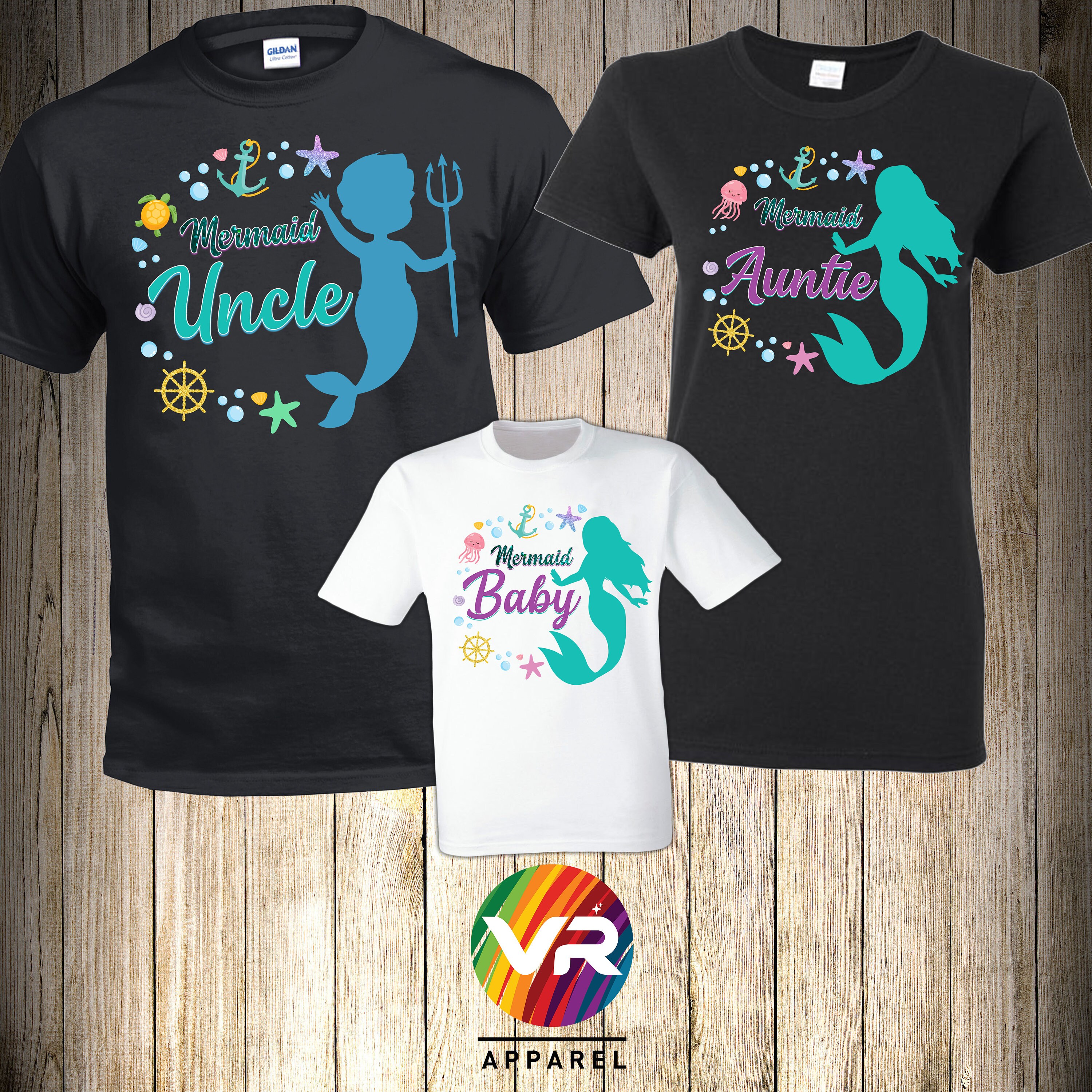 Mermaid Family Shirts Mermaid Birthday Girl Party Mer Mom Mer | Etsy