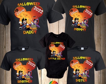 Halloween Family Shirts Disney Matching Family Personalized Halloween Shirts Pumpkin Disney Family Trip  Disneyworld  Mickey Minnie