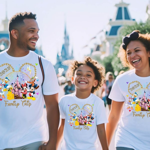 Disney Family Shirts Disney Trip Shirts for Family Disney Trip Matching Custom Personalized Shirts Family Vacation 2025 Mickey Minnie