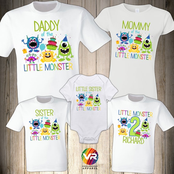 Sister Of The Little Monster Birthday Family Monster Shirts Sister Of The Little Monster Birthday Family Monster Shirts