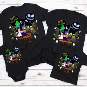 Halloween Family Shirts Disney Boo Bash 2025 Matching Family Personalized Halloween Shirts Pumpkin Disney Family Trip Mickey Minnie Disney