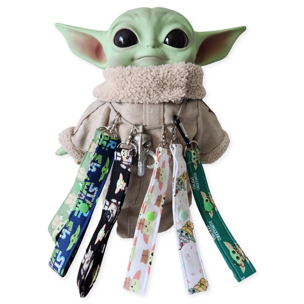 Baby Yoda Star Wars Ears Headband Holder Lanyard, Strap, Keychain, Ear Saver for Backpack Purse