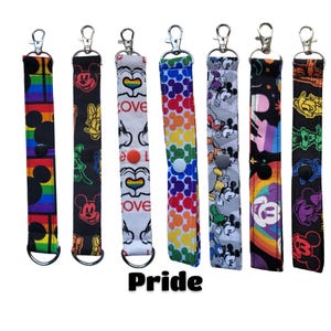 Pride Rainbow Ears Headband Holder Lanyard, Strap, Keychain, Ear Saver for Backpack Purse