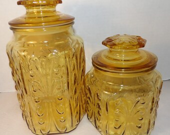 Vintage Apothecary Jar Set Set of Six Clear Glass Spice Jars Clear Storage Jars for Craft