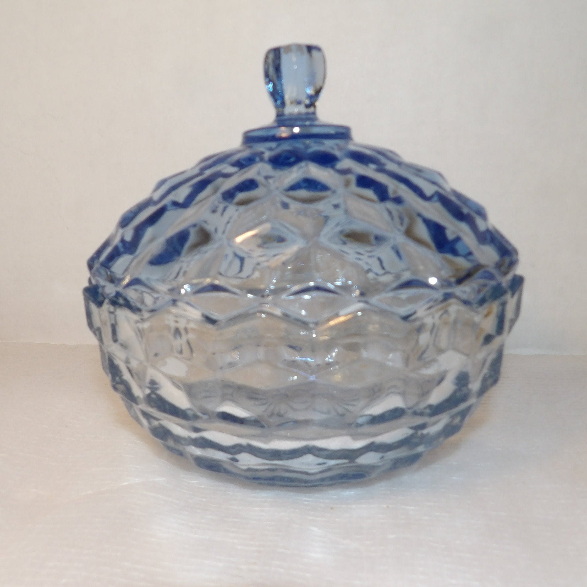 Vintage Anchor Hocking E.A.P.C. Blue Pristine Candy Dish Etsy