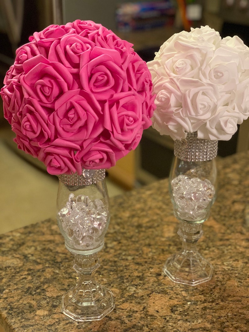 Elegant Wedding Flower Ball Centerpiece Etsy