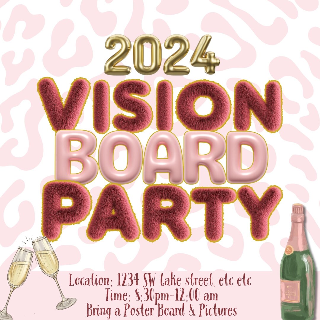 2024 Vision Board Flyer Etsy