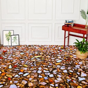 3D Little Stones 3191 Papel tapiz para piso Murales Autoadhesivo Extraíble Cocina Baño Piso Piso impermeable Alfombra Impresión Epoxi 2023