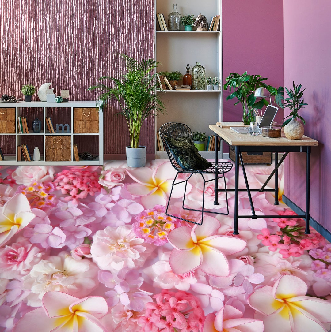 Flower Floor Mat Pink × White Zingaro Buy AaHo Decor Pink Anti-Skid Shaggy Woolen Floor Mat - Carpets